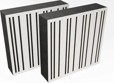 Obrázok produktu pre balenie 2 ks - AbFuser - difúzny akustický panel | 50 x 50 cm | farba: (biela, ABAFA (120 mm))