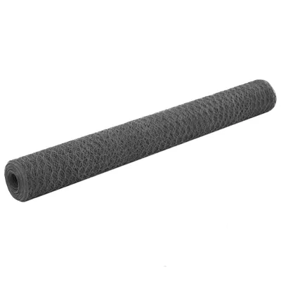 Image de vidaXL Clôture en fil de fer acier avec revêtement PVC 25x1,2 m Gris