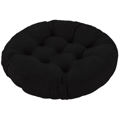 Produktbild von Hängesessel Kissen Samt Polster Bodenkissen für Schwenksessel Hängeschaukel Auflage Papasansessel Hängekorb Hängestuhl ? 90 cm Schwarz [114]