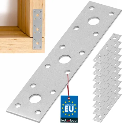 Obrázek produktu pro KOTARBAU® Perforovaný plechový pozinkovaný ocelový plochý spojovací materiál 145X40 MM Sada 10 ks.