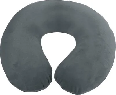 Productafbeelding van Famanu reiskussen voor de nek, met traagschuim en in de kleur grijs - Comfortabel en ondersteunend