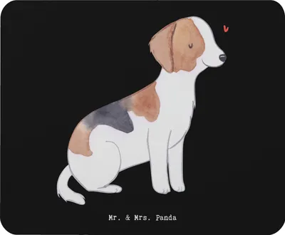 Produktbild von Mr. & Mrs. Panda Mauspad Foxhound Lebensretter - Schwarz - Geschenk, computer, laptop, Jagdhund, Mouse Pad, Mousepad, pc, Laufhund