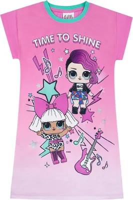 Immagine prodotto di LOL Surprise - Vestito con maglietta "Time To Shine" per bambina NS5456 (116) (Rosa)