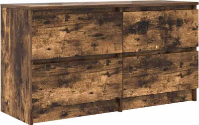 Zdjęcie produktu dla vidaXL Szafka pod TV dąb wędzony 100x35x54 cm materiał drewnopochodny