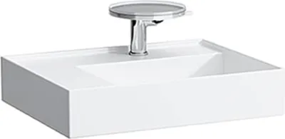 Zdjęcie produktu dla Laufen Kartell - Umywalka 600x460 mm, z 1 otworem na baterię, SaphirKeramik, biały H8103350001111