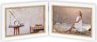 Obrázok produktu pre ZEP dvojitý rám Ayas biely 2 fotografie 10x15 cm na šírku