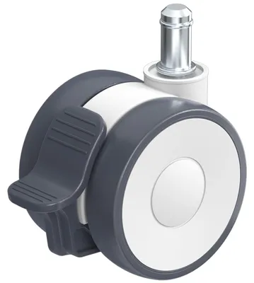 Immagine prodotto di Set di 5 rotelle per sedia da ufficio con freno - Universali, diametro 11 mm, in gomma