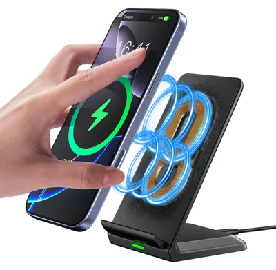 Productafbeelding van Inductieve oplader, snelle draadloze oplader, telefoonstandaard, telefoonhouder