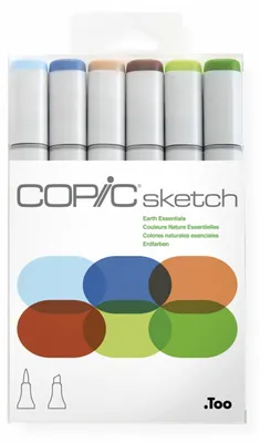 Produktbild von Copic Sketch Marker Set - Erdfarben - 6 Stück