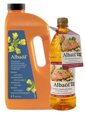 Immagine prodotto di Offerta speciale Albaöl - Olio di colza al gusto di burro, bottiglia da 2 l + bottiglia da 0,75 l