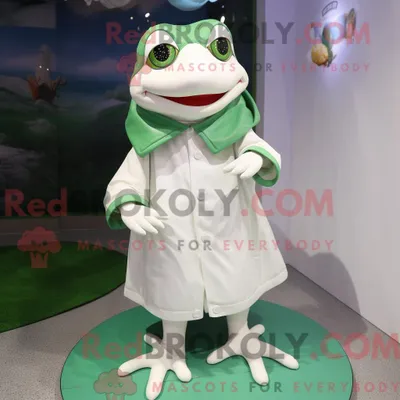 Obrázek produktu pro Postava REDBROKOLY maskota bílé žáby oblečená s pláštěnkou a prsteny