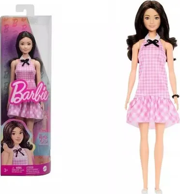 Produktbild von Barbie Fashionistas Puppe, rosa kariertes Kleid