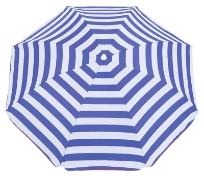 Productafbeelding van Yello Blue Striped Strandparasol – UV 50+ – 1.6 m