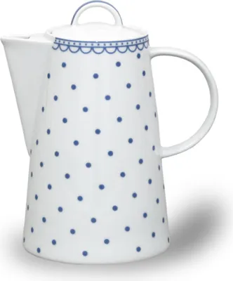 Produktbild von Thun 1794 Tom, Kaffeekanne, 1,2 l, blau gepunktet, Porzellan Thun