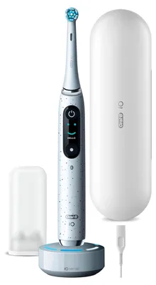 Produktbild von Oral-B iO Series 10, Erwachsener, Rotierende-vibrierende Zahnbürste, Tägliche Pflege, Tiefenreinigung, Zahnfleischpflege, Sensibel, Whitening, Weiß, 2 min, Weiß