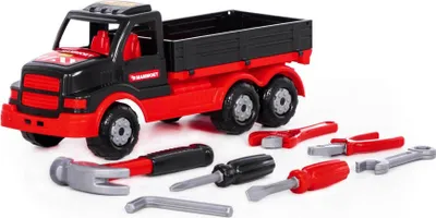 Produktbild von Polesie MAMMOET LKW Pritsche Lastwagen Truck mit Handwerker Werkzeugset 7-tlg.