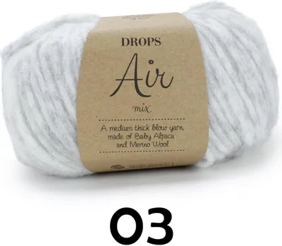 Zdjęcie produktu dla DROPS Air mix (50g/150m) 03 perlgrau