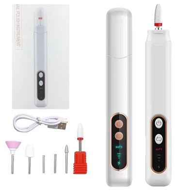 Obrázek produktu pro Elektrická manikérská sada, bezdrátový design, profesionální kvalita, 6 funkcí, bílá barva