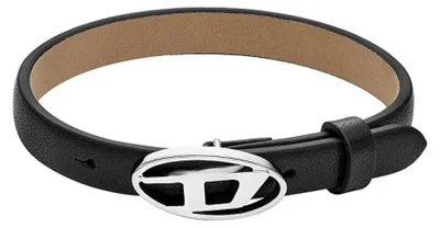 Zdjęcie produktu dla Czarna skórzana bransoletka unisex Stackables DX1516040