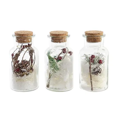 Obrázok produktu pre Svetelná dekorácia DKD Home Decor Christmas natural (6 x 6 x 14 cm) (3 ks)