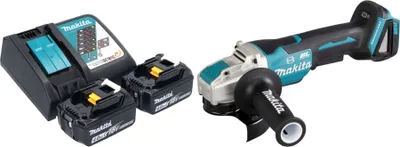 Produktbild von Makita DGA 520 RMX1 Akku Winkelschleifer 18 V 125 mm X-LOCK Brushless + 2x Akku 4,0 Ah + Ladegerät