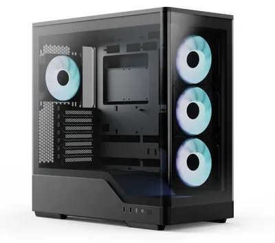 Image de Boîtier PC Moyen Tour Aerocool P500A, 4x120mm ARGB, Verre Trempé, ATX, Noir