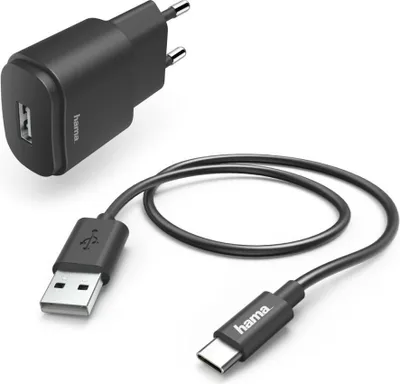 Produktbild von HAMA Ladeset, USB-C, 12 W, Schwarz (00210582)