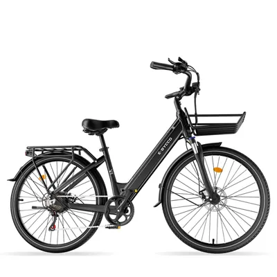 Produktbild von 28Zoll E Bike, City E-Bike & E-Hollandrad mit 36V 15.6Ah Akku bis zu 100km, SHIMANO 7-Gang, 250W Motor&25km/h E BIKE ebike Schwarz