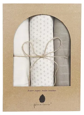Produktbild von Pine Cone Geschenkbox Mulltücher – 3-teilig – 120 x 120 cm - Soft Meadow