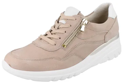 Produktbild von WALDLÄUFER H Carla Damen Schnürhalbschuhe beige weiß Lederkombination - Größe: UK 7