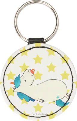 Produktbild von Mr. & Mrs. Panda Schlüsselanhänger Einhorn Schnuller - Weiß - Geschenk, Baby, Geburtstag, mini, anhänger schlüssel, Einhörner, Unicorn, Geburt, Taschenanhänger, Mama