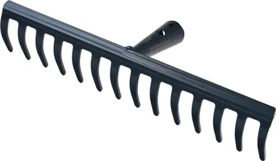 Produktbild von Gartenrechen 14 Zinken 36 cm ohne Stiel anthrazit