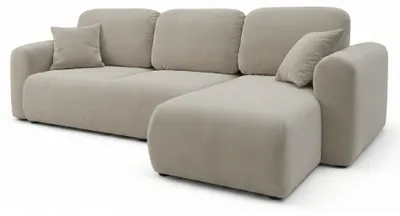 Produktbild von Selsey OLIDO – Ecksofa mit Schlaffunktion, universal, Beige-Samt