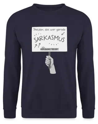 Produktbild von Spreadshirt The Big Bang Theory Sarkasmus Uni Pullover, L, Navy
