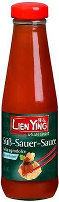 Produktbild von Lien Ying Süß-Sauer-Sauce zuckerreduziert 200 Ml Glas Glutenfrei Lactosefrei Zuckerreduziert Süß-Sauer