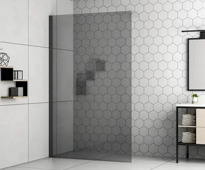 Obrázek produktu pro Walk In form&style MODENA 90 cm barva rámu černá dekor skla šedá