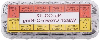 Produktbild von Famanu O-Ring Kit 1,4-2,8 mm - 12 Größen Gummi-Ringe für Uhren - Wasserdichte Dichtung - Kasten-Set