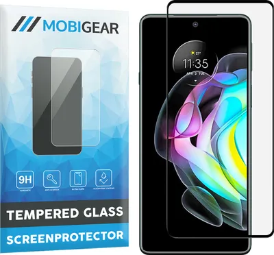 Produktbild von Mobigear Premium  Motorola Edge 20 Panzerglas Gehärtetes Glas Displayschutz - Hüllenfreundlich - Schwarz