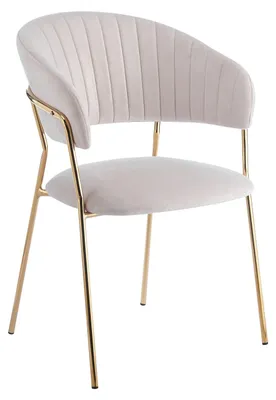 Produktbild von RONIL Polsterstuhl für Esszimmer – Beige/Gold