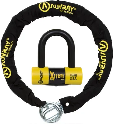 Image de AUVRAY Chaîne à maillons lasso avec cadenas XTREM MINI - longueur 120cm, diamètre 12mm