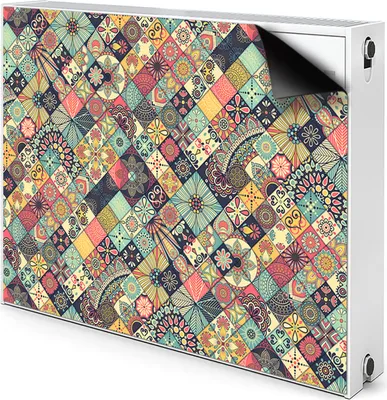 Produktbild von Magnet Heizkörper Heizkörper-Abdeckung Heizkörperabdeckung 80x60 cm  - Ethnische, Mosaik