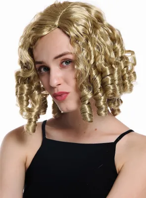 Produktbild von WIG ME UP Perücke Korkenzieher-Locken Blond Rokoko 91308-ZA89