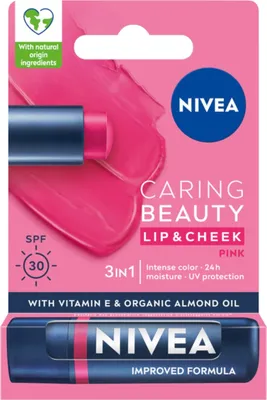 Immagine prodotto di Nivea Caring Beauty Balsamo labbra 3 in 1 Rosa - 48g