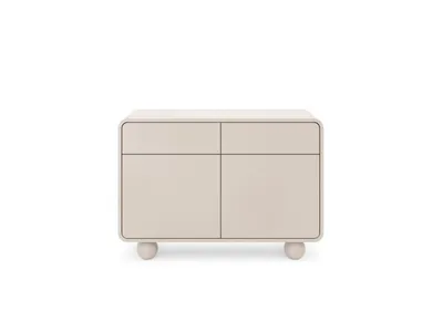 Image de Commode avec porte et 2 tiroirs Buffet Armoire d'appoint Salon Cachemire