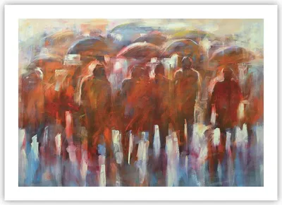 Produktbild von Poster - Poster ohne Rahmen - Regenschirme Menschen Handwerk - 70x50 cm - Wand Bild - Wanddeko - Wandbilder - Kunstposter - Wandposter - Bilder - Kunstdruck - Wandbild - P2XAA70x50-4260