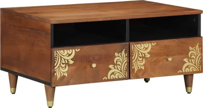 Productafbeelding van Maison Exclusive - Salontafel, honingbruin, 80 x 54 x 40 cm, massief mangohout