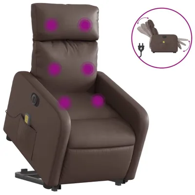 Zdjęcie produktu dla VidaXL 3206772, Sztuczna skóra, Brązowy, Pianka, 110 kg, 50 cm, 55,5 cm