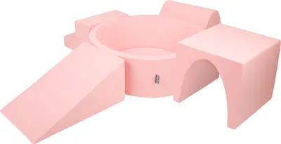 Produktbild von KiddyMoon Spielplatz Aus Schaumstoff Mit 300 Bälle 7cm Hindernisläufen Version 3 Rund Bällebad Mit Bunten Bällen Für Babys Und Kinder