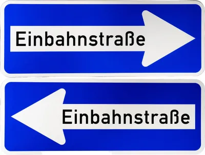 Produktbild von ORIGINAL Verkehrsschild Nr. 220 - 40 " Einbahnstraße doppelseitig " 300 x 800 mm nach StVO und RAL-Gütebedingungen Verkehrszeichen Schild Straßenschild Verkehrsschilder Straßenzeichen beidseitig