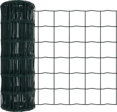 Productafbeelding van vidaXL Euroomheining, 0,6 x 25 meter, PVC-coating, groen